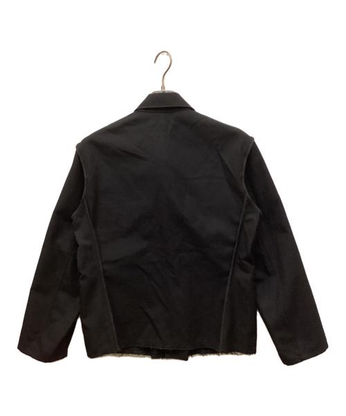 COMME des GARCONS SHIRT（コムデギャルソンシャツ）COMME des GARCONS SHIRT (コムデギャルソンシャツ) インサイドアウトカットオフジャケット ブラック サイズ:Sの古着・服飾アイテム