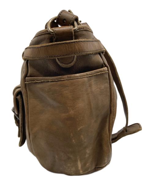 BURBERRY BLUE LABEL（バーバリーロンドンブルーレーベル）BURBERRY BLUE LABEL (バーバリーロンドンブルーレーベル) オールレザーレザーショルダーバッグ ブラウンの古着・服飾アイテム