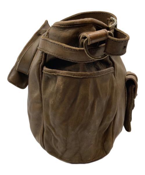 BURBERRY BLUE LABEL（バーバリーロンドンブルーレーベル）BURBERRY BLUE LABEL (バーバリーロンドンブルーレーベル) オールレザーレザーショルダーバッグ ブラウンの古着・服飾アイテム