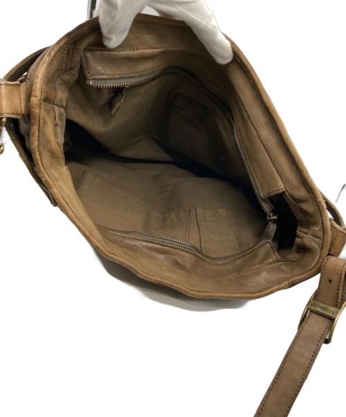 BURBERRY BLUE LABEL（バーバリーロンドンブルーレーベル）BURBERRY BLUE LABEL (バーバリーロンドンブルーレーベル) オールレザーレザーショルダーバッグ ブラウンの古着・服飾アイテム