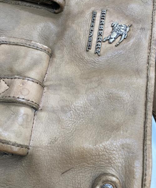 BURBERRY BLUE LABEL（バーバリーロンドンブルーレーベル）BURBERRY BLUE LABEL (バーバリーロンドンブルーレーベル) オールレザーレザーショルダーバッグ ブラウンの古着・服飾アイテム