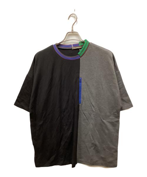 FRAPBOIS（フラボア）FRAPBOIS (フラボア) ポケポンチ カットソー ブラック×グレー サイズ:2 未使用品の古着・服飾アイテム