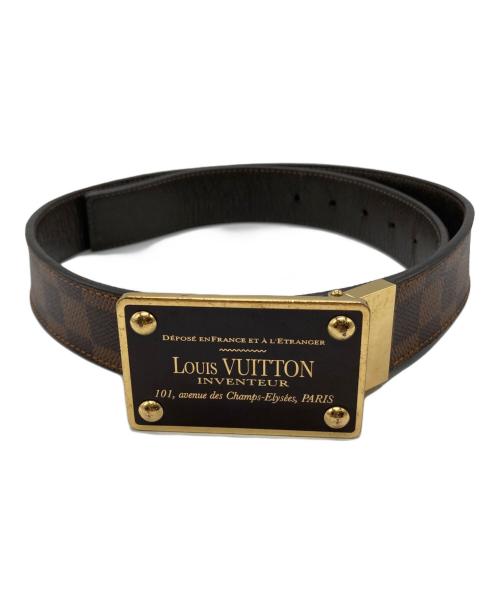 LOUIS VUITTON（ルイ ヴィトン）LOUIS VUITTON (ルイ ヴィトン) ダミエ サンチュール アンヴァントゥール ベルト ブラウン サイズ:85/34の古着・服飾アイテム