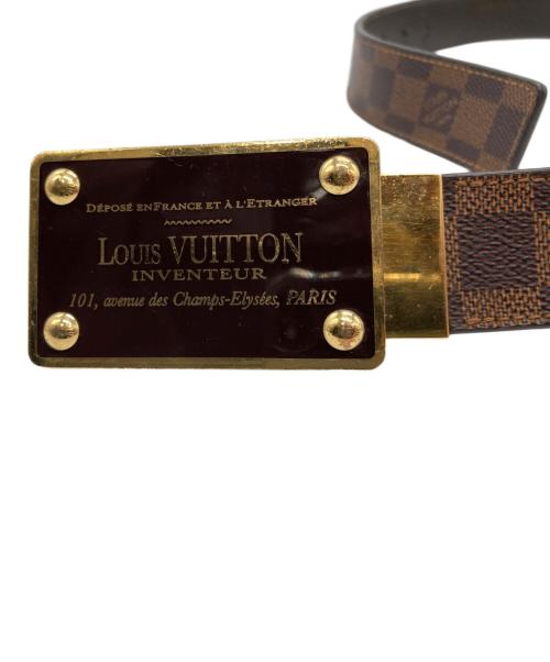 LOUIS VUITTON（ルイ ヴィトン）LOUIS VUITTON (ルイ ヴィトン) ダミエ サンチュール アンヴァントゥール ベルト ブラウン サイズ:85/34の古着・服飾アイテム
