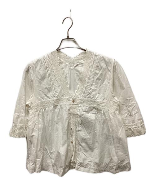 45R（フォーティファイブ・アール）45R (フォーティファイブ・アール) インドカディdeカットワークボレロ ホワイト サイズ:表記無しの古着・服飾アイテム