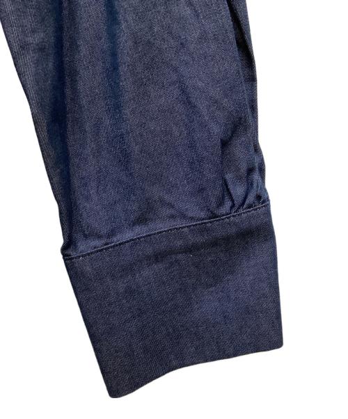 DRESSTERIOR（ドレステリア）DRESSTERIOR (ドレステリア) デニムライクスタンドフリルブラウス ネイビー サイズ:38の古着・服飾アイテム