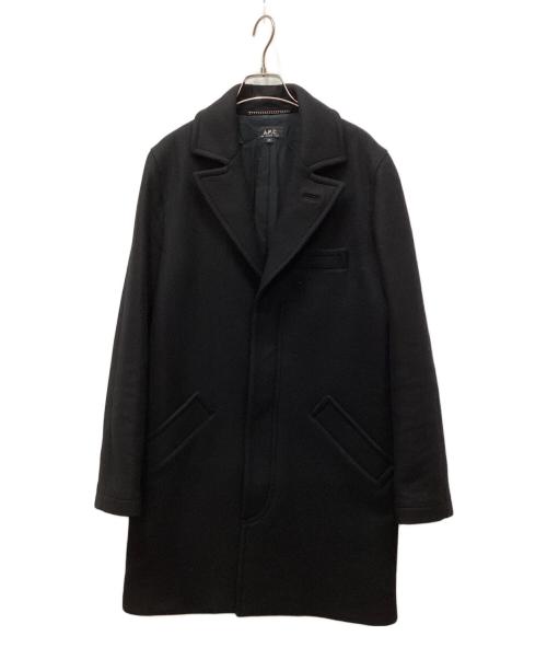 A.P.C.（アーペーセー）A.P.C. (アーペーセー) カシミヤ混チェスターコート ブラック サイズ:XSの古着・服飾アイテム