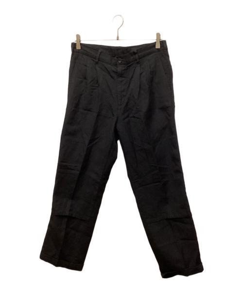 COMME des GARCONS HOMME（コムデギャルソン オム）COMME des GARCONS HOMME (コムデギャルソン オム) 07AWリネン混ウールスラックス ブラック サイズ:Sの古着・服飾アイテム