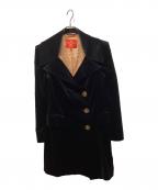 Vivienne Westwood RED LABELヴィヴィアンウエストウッドレッドレーベル）の古着「変形ベルベットコート」｜ブラック