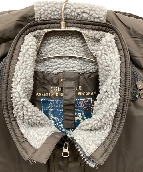 NAPAPIJRI（ナパピリ）NAPAPIJRI (ナパピリ) 襟ボアダウンジャケット カーキ サイズ:Lの古着・服飾アイテム