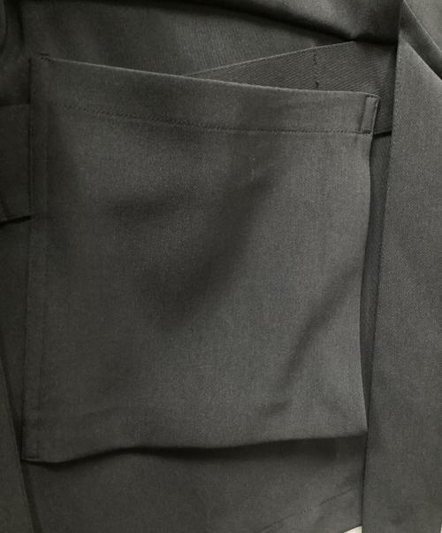 Ujoh（ウジョー）Ujoh (ウジョー) STUDIOUS (ステュディオス) STUDIOUS別注 Pocket W Belted Vest/ポケットダブルベルトベスト ブラック サイズ:3の古着・服飾アイテム