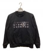 MM6 Maison Margielaエムエムシックスメゾンマルジェラ）の古着「ロゴスウェット」｜ブラック