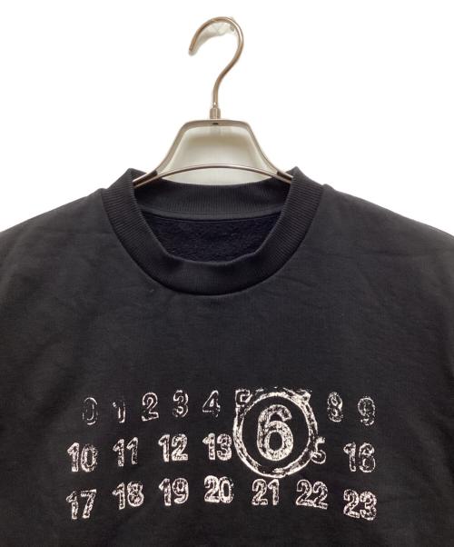 MM6 Maison Margiela（エムエムシックスメゾンマルジェラ）MM6 Maison Margiela (エムエムシックスメゾンマルジェラ) ロゴスウェット ブラック サイズ:Mの古着・服飾アイテム