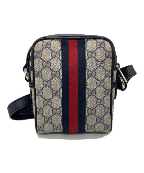 GUCCI（グッチ）GUCCI (グッチ) オフィディアPVCミニショルダーバッグ ネイビーの古着・服飾アイテム