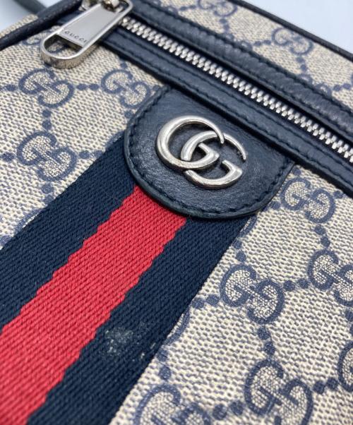 GUCCI（グッチ）GUCCI (グッチ) オフィディアPVCミニショルダーバッグ ネイビーの古着・服飾アイテム
