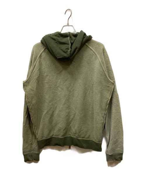 DSQUARED2（ディースクエアード）DSQUARED2 (ディースクエアード) INSIDE-OUT SWEATSHIRT/インサイドアウトガーメントダイスウェット グリーン サイズ:XLの古着・服飾アイテム