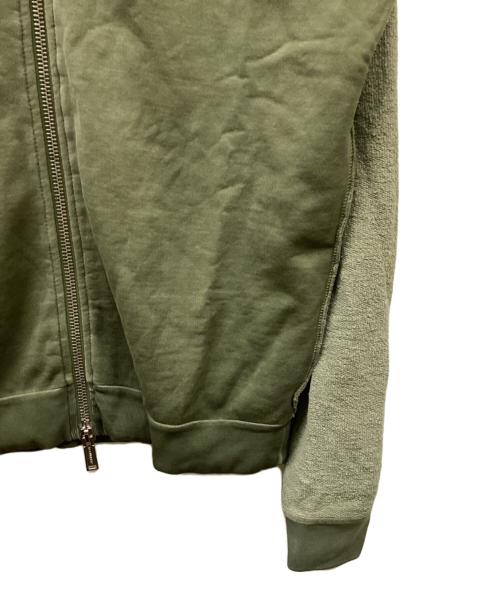 DSQUARED2（ディースクエアード）DSQUARED2 (ディースクエアード) INSIDE-OUT SWEATSHIRT/インサイドアウトガーメントダイスウェット グリーン サイズ:XLの古着・服飾アイテム