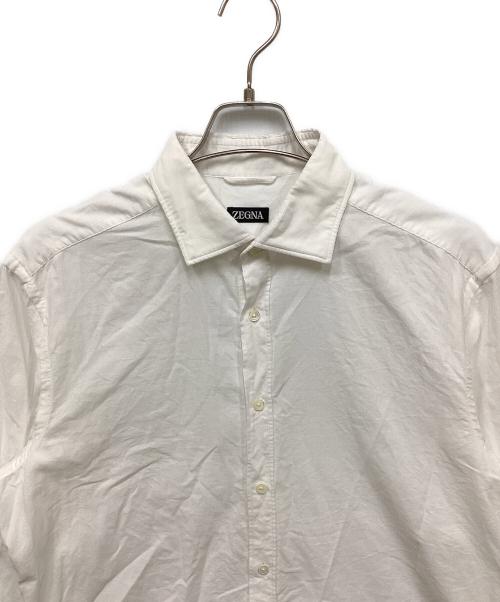 ZEGNA（ゼニア）ZEGNA (ゼニア) ピケドレスシャツ ホワイト サイズ:Lの古着・服飾アイテム
