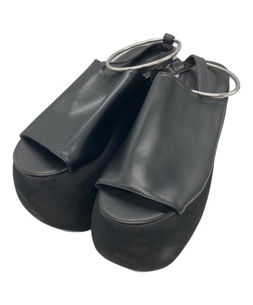 FICTION TOKYO（フィクショントーキョー）FICTION TOKYO (フィクショントーキョー) POKKURI Sandals/ポックリサンダル ブラック サイズ:2の古着・服飾アイテム
