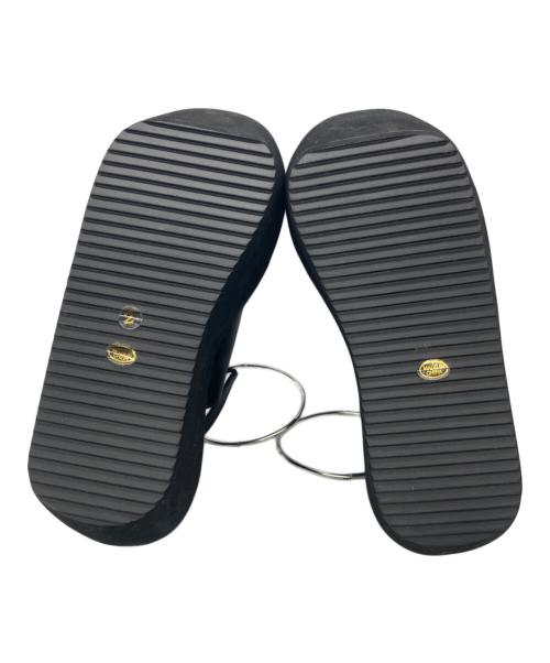 FICTION TOKYO（フィクショントーキョー）FICTION TOKYO (フィクショントーキョー) POKKURI Sandals/ポックリサンダル ブラック サイズ:2の古着・服飾アイテム
