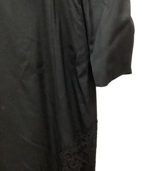 BLAMINK（ブラミンク）BLAMINK (ブラミンク) シルクレースコンビロングスリーブ ブラック サイズ:36の古着・服飾アイテム