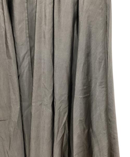 ebure（エブール）ebure (エブール) ライトコットンシルク ロングフレアワンピース グレー サイズ:38の古着・服飾アイテム