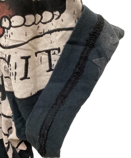 Ed Hardy（エド ハーディー）Ed Hardy (エド ハーディー) スタッズ×パッチ大判プリントTシャツ ブラック サイズ:Mの古着・服飾アイテム