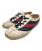 GUCCIグッチ）の古着「ビー刺繍シェリーラインスニーカー」｜ベージュ