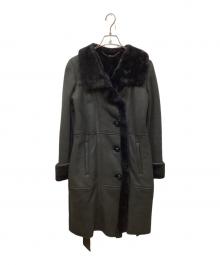 MaxMara（マックスマーラ）の古着「ムートンコート」｜ブラック