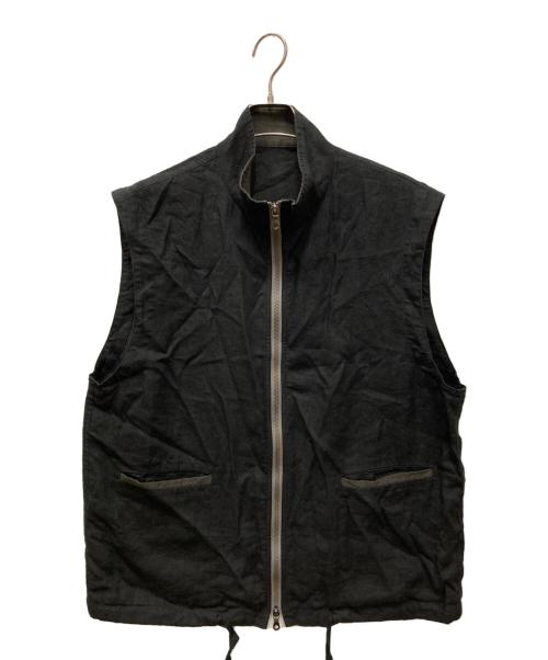 nestrobe confect（ネストローブ コンフェクト）nestrobe confect (ネストローブ コンフェクト) リネン和紙ベスト ブラック サイズ:3の古着・服飾アイテム