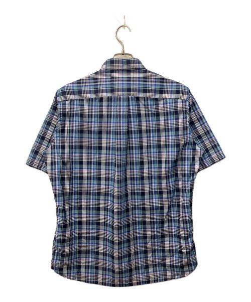Paul Stuart（ポールスチュアート）Paul Stuart (ポールスチュアート) 25SSマドラスチェック柄パナマシャツ ブルー サイズ:XLの古着・服飾アイテム