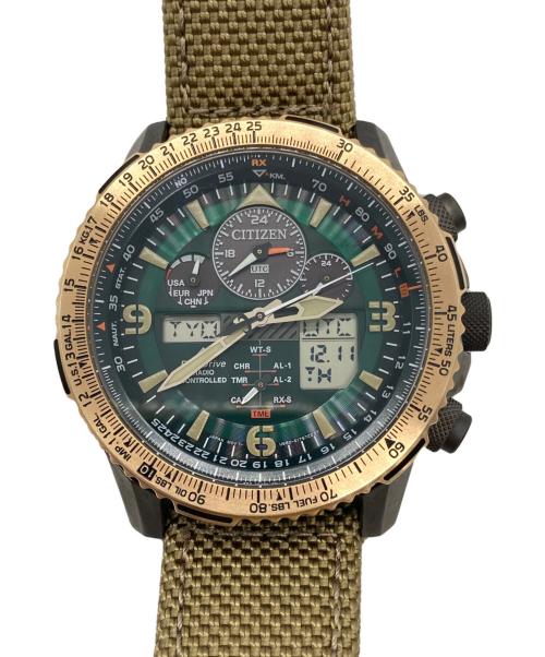 CITIZEN（シチズン）CITIZEN (シチズン) PROMASTER プロマスター エコ・ドライブ電波時計 グリーンの古着・服飾アイテム