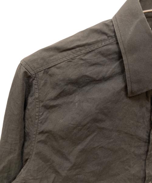 RAF SIMONS（ラフシモンズ）RAF SIMONS (ラフシモンズ) ワンポイント刺繍シャツ グレー サイズ:48の古着・服飾アイテム