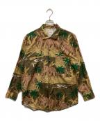 PAPASパパス）の古着「アロハシャツ」｜ブラウン