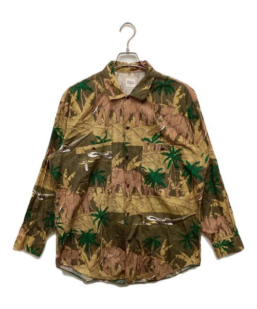 PAPAS（パパス）PAPAS (パパス) アロハシャツ ブラウン サイズ:Ｍの古着・服飾アイテム