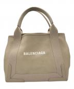 BALENCIAGAバレンシアガ）の古着「ネイビーカバスS トートバッグ」｜ベージュ