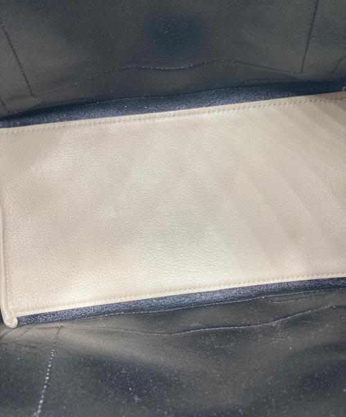 BALENCIAGA（バレンシアガ）BALENCIAGA (バレンシアガ) ネイビーカバスS トートバッグ ベージュの古着・服飾アイテム