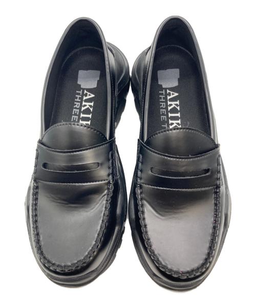 AKIKOAOKI（アキコアオキ）AKIKOAOKI (アキコアオキ) Regulated Gravity/レギュレートグラビティ ローファー ブラック サイズ:25cmの古着・服飾アイテム