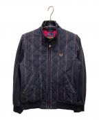 FRED PERRYフレッドペリー）の古着「キルティングスイングトップ」｜ネイビー
