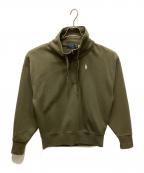 POLO RALPH LAURENポロ・ラルフローレン）の古着「TECH 1/2 ZIP-LONG SLEEVE-KNIT/ジップロングスリーブニット」｜オリーブ