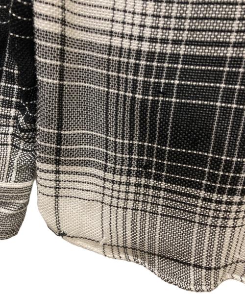 sacai（サカイ）sacai (サカイ) メッシュレイヤードチェックシャツ ホワイト×ブラック サイズ:1の古着・服飾アイテム