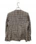 Max Mara Studio (マックスマーラ ストゥディオ) ベルテッドツイードダブルジャケット ブラック×ホワイト サイズ:34：12000円