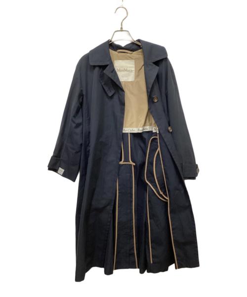 MaxMara（マックスマーラ）MaxMara (マックスマーラ) the cube トレンチコート ネイビー サイズ:34の古着・服飾アイテム
