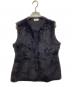 BALLSEY（ボールジィ）の古着「フェザーヤーンペプラムベスト」｜ネイビー