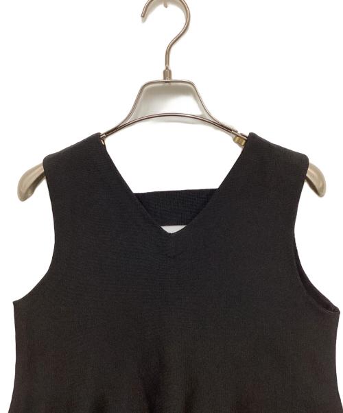 DES PRES（デ プレ）DES PRES (デ プレ) ブライトヤーンミラノリブペプラムn/sプルオーバー ブラック サイズ:FREEの古着・服飾アイテム