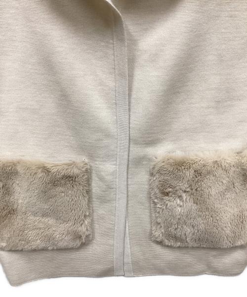 BALLSEY（ボールジィ）BALLSEY (ボールジィ) ウールポリエステルミラノリブフーディジレ アイボリー サイズ:Sの古着・服飾アイテム