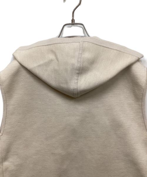 BALLSEY（ボールジィ）BALLSEY (ボールジィ) ウールポリエステルミラノリブフーディジレ アイボリー サイズ:Sの古着・服飾アイテム