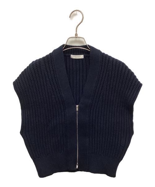 MACPHEE（マカフィー）MACPHEE (マカフィー) ハイブリッドコットン ジップアップベスト ネイビー サイズ:Sの古着・服飾アイテム