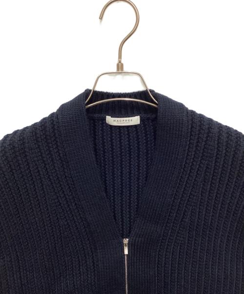 MACPHEE（マカフィー）MACPHEE (マカフィー) ハイブリッドコットン ジップアップベスト ネイビー サイズ:Sの古着・服飾アイテム