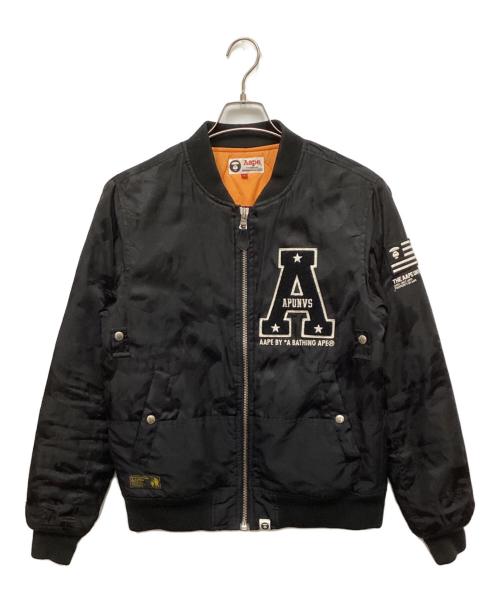 Aape BY A BATHING APE（エーエイプ バイ アベイシングエイプ）AAPE BY A BATHING APE (エーエイプ バイ アベイシングエイプ) フライトジャケット ブラック サイズ:Lの古着・服飾アイテム